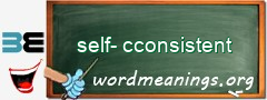 WordMeaning blackboard for self-cconsistent